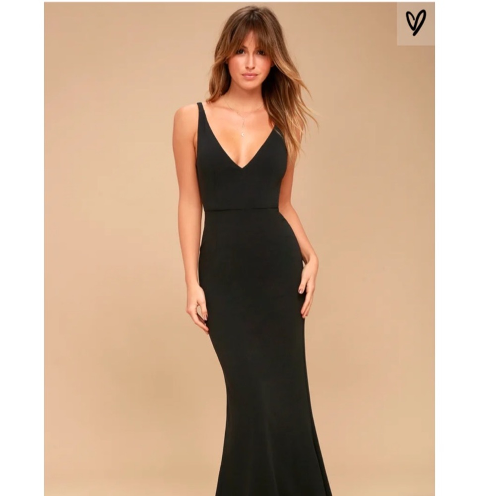 Lulus Melora Black Sleevless Maxi Dress